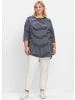 sheego Longshirt in marine-weiß