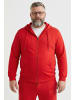 Men Plus Sweatjacke in chilirot