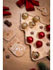 Excellent Houseware Holzplatte Weihnachtsbaum XMAS in Beige, 28,5 x 20 x 1,5 cm