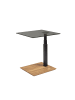 58 aufm Kessel BEISTELLTISCH eckig Catherine 55x47x47 Kaffeetisch Massivholz Schwarz/Parsolglas
