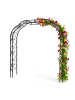 relaxdays Rosenbogen in Schwarz - (B)228 x (H)250 x (T)39 cm