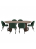 ebuy24 Essgruppe Tokyo Elegance 7-teilig Smoked 120 x 120 cm