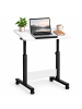 relaxdays Laptoptisch in Schwarz/ Weiß - (B)60 x (H)67-90 x (T)40 cm