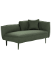 Beliani Chaiselongue CHEVANNES Grün/Schwarz - (W) 138 x (H) 74 x (L) 77 cm rechtsseitig