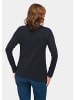 GOLDNER Strickpullover mit Stehbundkragen in marine