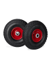 relaxdays 2x Sackkarrenrad 3.00 4 Schwarz Rot