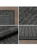 KADIMA DESIGN Teppich Outdoor Waschbar Einfarbig DAFNE Strapazierfähig OEKO-TEX in Schwarz