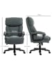 HOMCOM Bürostuhl in Grau 68,5L x 79B x 125H cm