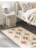 Beliani Kelim DILIJAN in Bunt/Beige/Blau - (W) 80 x (L) 150 cm