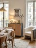 KADIMA DESIGN Sideboard 80x86,5x40 cm Kommode mit Wiener Geflecht, Hoher