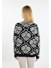 Usha Damen Strickpullover in Schwarz Creme