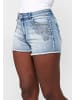 KOROSHI HOSE MINISHORT JEANS in blau