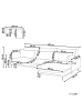 Beliani Ecksofa GALLO in Braun/Schwarz - (W) 280 x (H) 88 x (L) 160 cm linksseitig