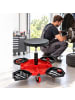 relaxdays Werkstatthocker in Schwarz/ Rot - (B)43 x (H)45-54 x (T)43 cm