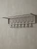 KADIMA DESIGN Wandgarderobe Metall Silber 74,5x29x30 cm Flurgarderobe mit Ablage,