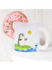 Mr. & Mrs. Panda Tee Tasse Pinguin Surfer ohne Spruch in Transparent