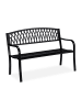 relaxdays Gartenbank in Schwarz - (B)127 x (H)87 x (T)60 cm