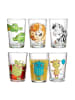 Ritzenhoff & Breker 6er Set Kindergläser Happy Zoo Monsterchen in 205 ml in bunt