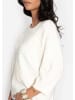 SASSYCLASSY Pullover mit floraler Stickerei in Offwhite