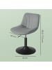 VASAGLE Barhocker Tyra in Grau - (B)46.5 x (H)(65.5-77.5) x (T)43 cm