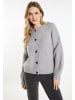 DreiMaster Damen Strickjacke in Grau Melange