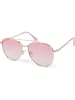 styleBREAKER Piloten Sonnenbrille in Gold / Pink Verlauf