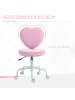 HOMCOM Bürostuhl in Rosa 42L x 50B x 89H cm