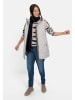 Camel Active Lange Weste mit Kapuze aus recyceltem Polyester in Silber