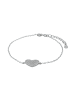 Adeliás Damen Armband – Herz aus 925 Silber mit Zirkonia 17+3 cm in silber