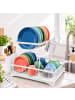relaxdays Abtropfgestell in Weiß - (B)47,5 x (H)34 x (T)30,5 cm