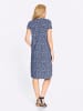 Sieh an! Jerseykleid in taubenblau-marine-bedruckt