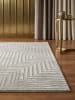 KADIMA DESIGN Teppich Kurzflor 3D-Muster Polypropylen Wohnzimmer in Silber