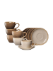 Ritzenhoff & Breker 6er Set Espressotassen mit Untertassen Sahara in 100 ml in braun