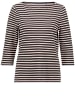 Gerry Weber T-Shirt 3/4 Arm in Schwarz/Ecru/Weiss Ringel