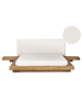 Beliani Wasserbett ZEN in Braun/Weiß - (W) 308 x (H) 86 x (L) 229 cm