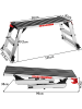 COSTWAY Alu Arbeitsplattform in Schwarz