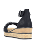 rieker Keilsandaletten in Schwarz