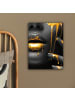 MuchoWow Leinwand Bilder Gesicht gold schwarz