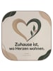 Mr. & Mrs. Panda Glasuntersetzer Herz modern Design mit Spruch in Weiß