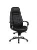 FineBuy Bürostuhl in Schwarz / Leder / 70x68x130