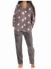 NORMANN Hausanzug Coralfleece Sterne - 51185 in grau