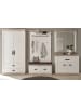 Furn.Design Garderobenkombination Pinie weiß, Oslo Pinie Landhaus, Garderobe Set 5-teilig