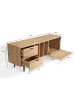 KADIMA DESIGN Lowboard Eiche-Dekor 150x55x40 cm Design TV-Kommode Modern, in Braun