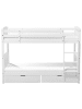 Beliani Kinderbett REVIN in Weiß - (W) 97 x (H) 147 x (L) 208 cm