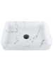 Beliani Waschbecken HOPI in Weiß - (W) 51 x (H) 11 x (L) 34 cm