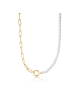 Ania Haie Halskette Pearl Chunky Link Chain in gold