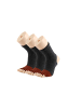 MUNADUNA 3er-Pack Anti-Rutsch Yoga/Pilates Zehensocken – offene Zehen & Ferse Grau/Rot