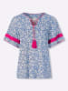 Heine Tunikashirt in himmelblau-ecru-bedruckt