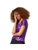 tectake Damen-Shirt mit kurzen Ärmeln und Rundhalsausschnitt, lila