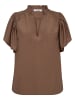 Co'couture Top ToraCC Frill V in Walnut